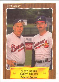 1990 ProCards #3113 Cloyd Boyer / Randy Philips Front