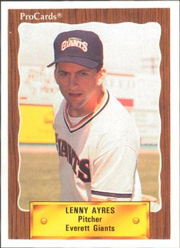 1990 ProCards #3117 Lenny Ayres Front