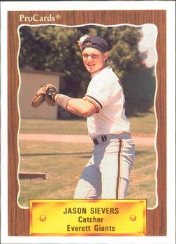 1990 ProCards #3131 Jason Sievers Front