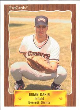 1990 ProCards #3133 Brian Dakin Front