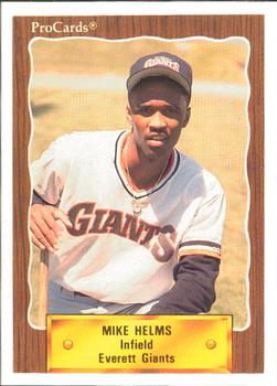 1990 ProCards #3134 Mike Helms Front