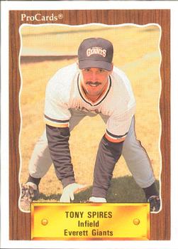 1990 ProCards #3135 Tony Spires Front