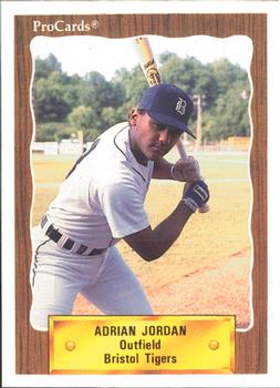 1990 ProCards #3152 Adrian Jordan Front