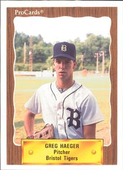 1990 ProCards #3159 Greg Haeger Front