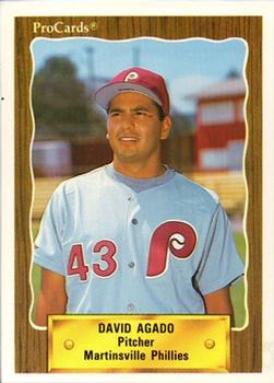 1990 ProCards #3204 David Agado Front