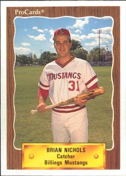 1990 ProCards #3224 Brian Nichols Front