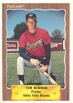 1990 ProCards #3243 Tom Newman Front