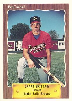 1990 ProCards #3251 Grant Brittain Front