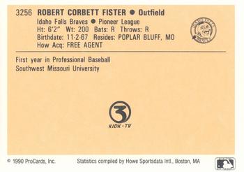 1990 ProCards #3256 Corby Fister Back