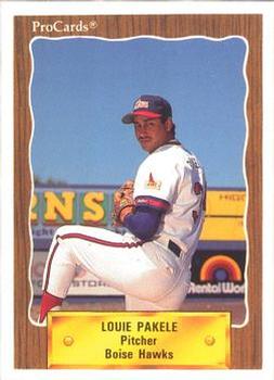 1990 ProCards #3309 Louie Pakele Front