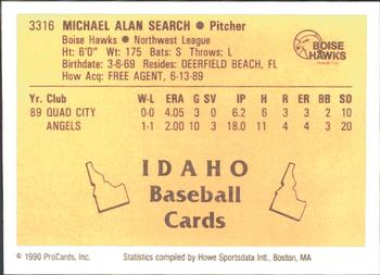 1990 ProCards #3316 Michael Search Back