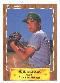 1990 ProCards #3342 Hideki Misuzawa Front