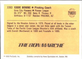 1990 ProCards #3363 Eddie Bonine Back