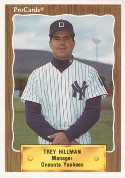 1990 ProCards #3389 Trey Hillman Front