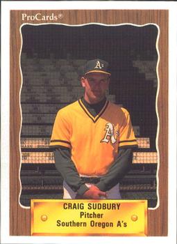 1990 ProCards #3430 Craig Sudbury Front