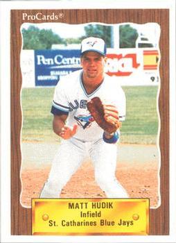 1990 ProCards #3452 Matt Hudik Front
