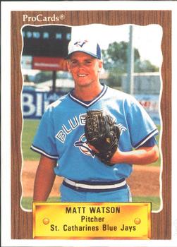 1990 ProCards #3460 Matt Watson Front