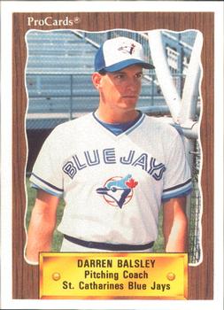 1990 ProCards #3484 Darren Balsley Front