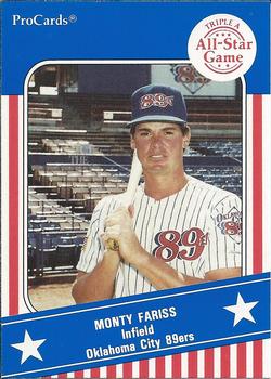 1991 ProCards Triple A All-Stars #AAA25 Monty Fariss Front