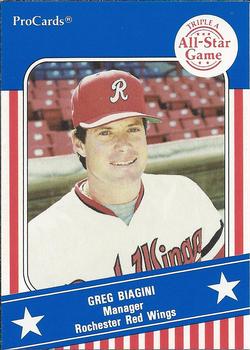 1991 ProCards Triple A All-Stars #AAA39 Greg Biagini Front