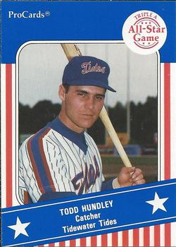 1991 ProCards Triple A All-Stars #AAA49 Todd Hundley Front