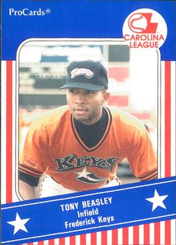 1991 ProCards Carolina League All-Stars #CAR5 Tony Beasley Front