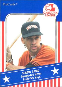 1991 ProCards Carolina League All-Stars #CAR6 Sergio Cairo Front
