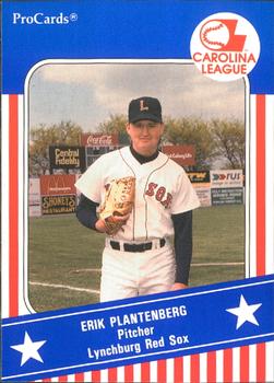 1991 ProCards Carolina League All-Stars #CAR26 Erik Plantenberg Front