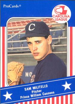 1991 ProCards Carolina League All-Stars #CAR34 Sam Militello Front