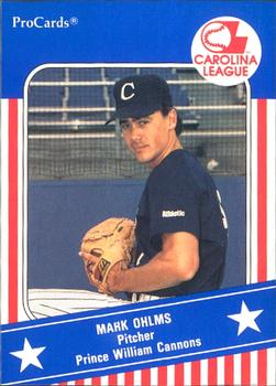 1991 ProCards Carolina League All-Stars #CAR35 Mark Ohlms Front