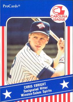 1991 ProCards Carolina League All-Stars #CAR41 Chris Ebright Front