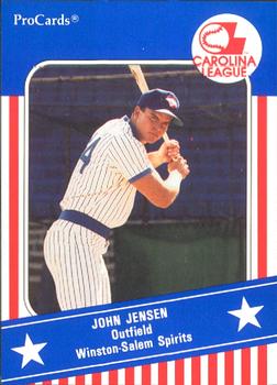 1991 ProCards Carolina League All-Stars #CAR43 John Jensen Front