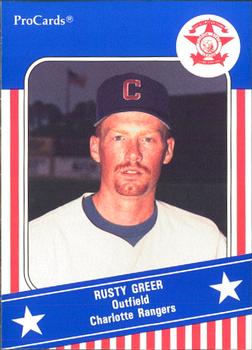 1991 ProCards Florida State League All-Stars #FSL4 Rusty Greer Front