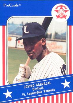 1991 ProCards Florida State League All-Stars #FSL12 Jovino Carvajal Front