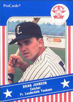 1991 ProCards Florida State League All-Stars #FSL14 Brian Johnson Front
