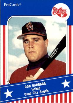 1991 ProCards Midwest League All-Stars #MWL24 Don Barbara Front