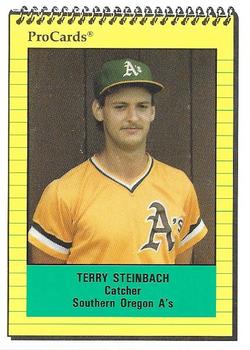 1991 ProCards Southern Oregon A's Anniversary #SOA2 Terry Steinbach Front