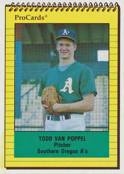 1991 ProCards Southern Oregon A's Anniversary #SOA3 Todd Van Poppel Front