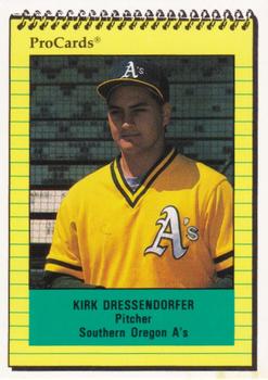 1991 ProCards Southern Oregon A's Anniversary #SOA11 Kirk Dressendorfer Front