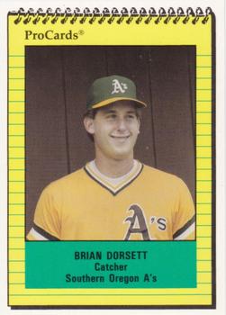 1991 ProCards Southern Oregon A's Anniversary #SOA16 Brian Dorsett Front