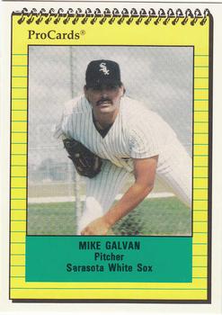 1991 ProCards #1107 Mike Galvan Front