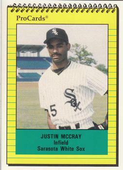1991 ProCards #1119 Justin McCray Front