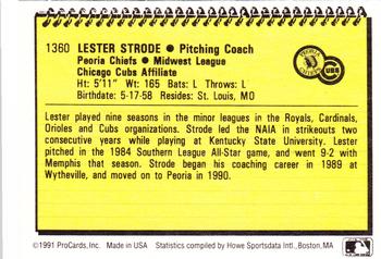 1991 ProCards #1360 Lester Strode Back