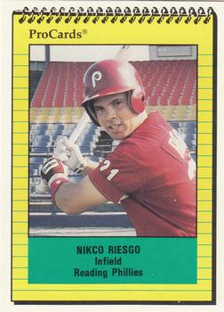 1991 ProCards #1375 Nikco Riesgo Front