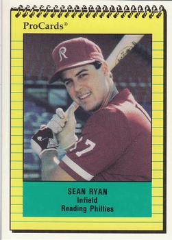 1991 ProCards #1377 Sean Ryan Front