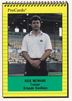 1991 ProCards #NNO Rick McWane Front