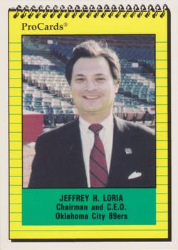1991 ProCards #NNO Jeffrey Loria Front