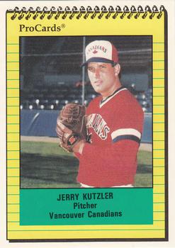 1991 ProCards #1592 Jerry Kutzler Front