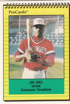 1991 ProCards #1600 Joe Hall Front