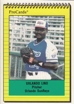 1991 ProCards #1845 Orlando Lind Front